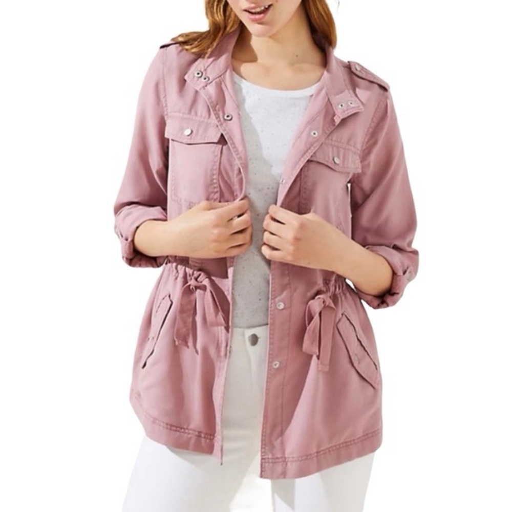 Ann Taylor LOFT Pink Utility Jacket Size M